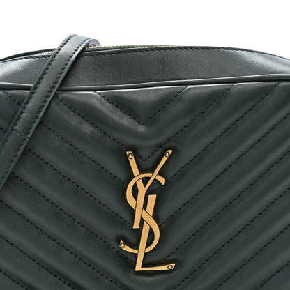 Saint Laurent Calfskin Matelasse Monogram Lou Camera Bag Vert Fonce 7 of 9