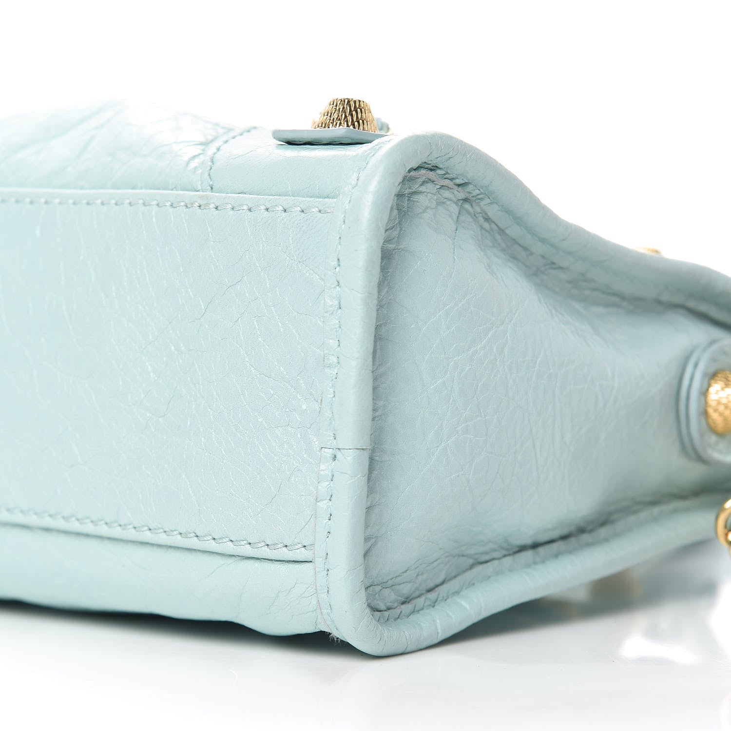 Balenciaga Agneau Giant 12 Gold Hardware Mini City Bleu Maldives 9 of 10