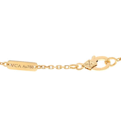 Van Cleef & Arpels 18K Yellow Gold Black Onyx Vintage Alhambra Pendant Necklace 4 of 5