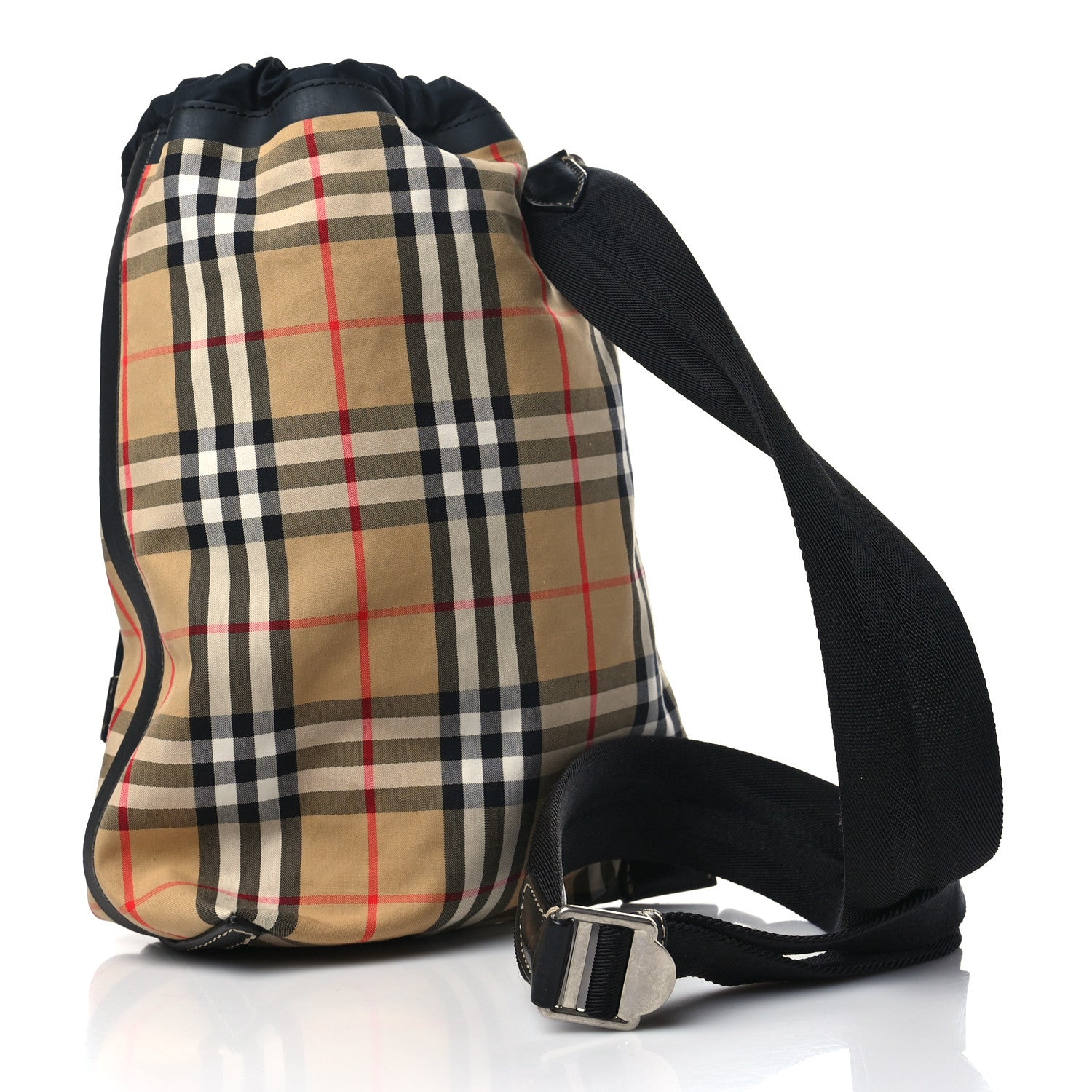 Burberry Vintage Check Small Sailing Duffle Sling Bag Beige 4 of 9