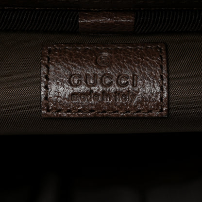 Gucci GG Supreme Monogram Textured Calfskin Web Ophidia Vanity Cosmetic Case Beige Ebony New Acero 6 of 10