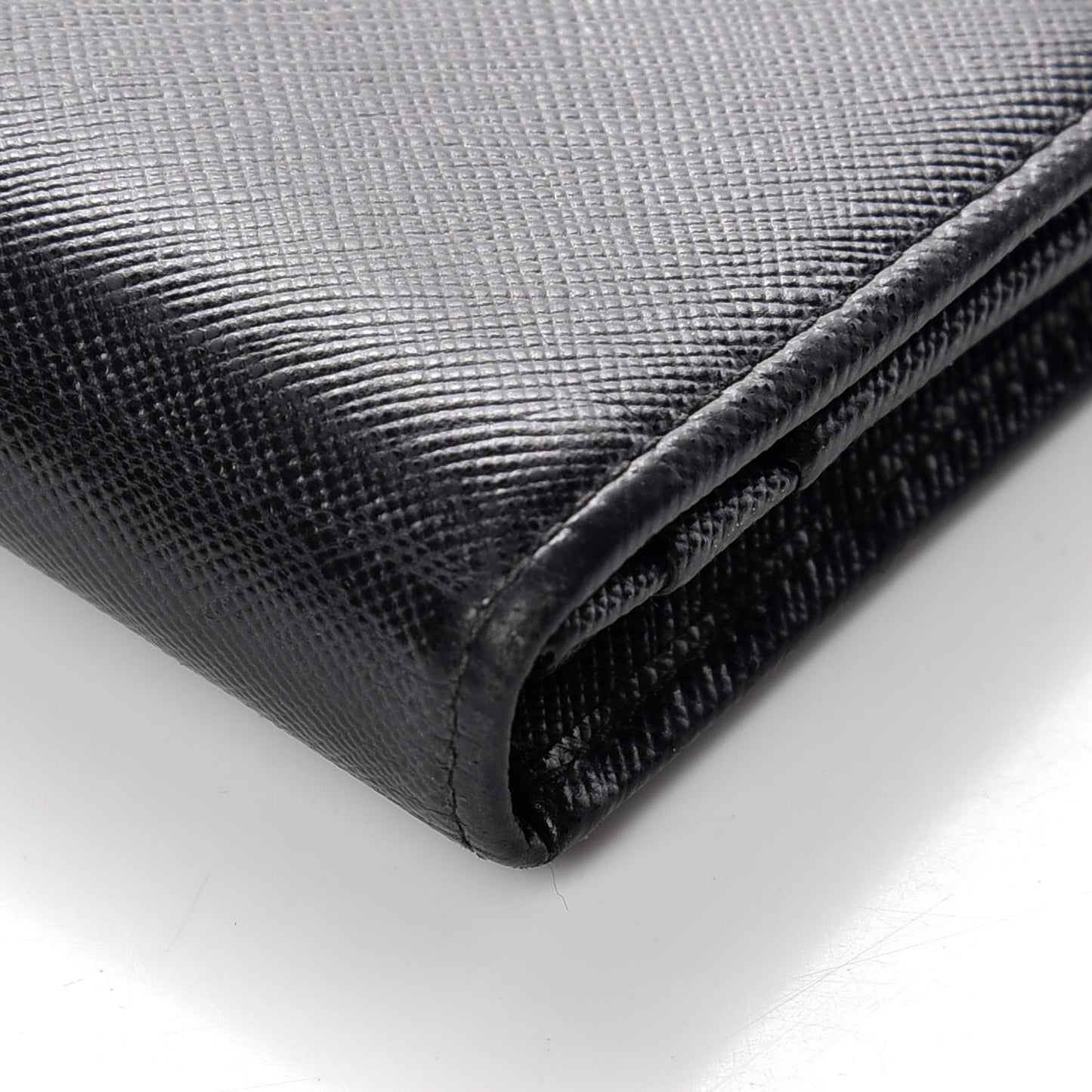 Saffiano Continental Flap Wallet Black