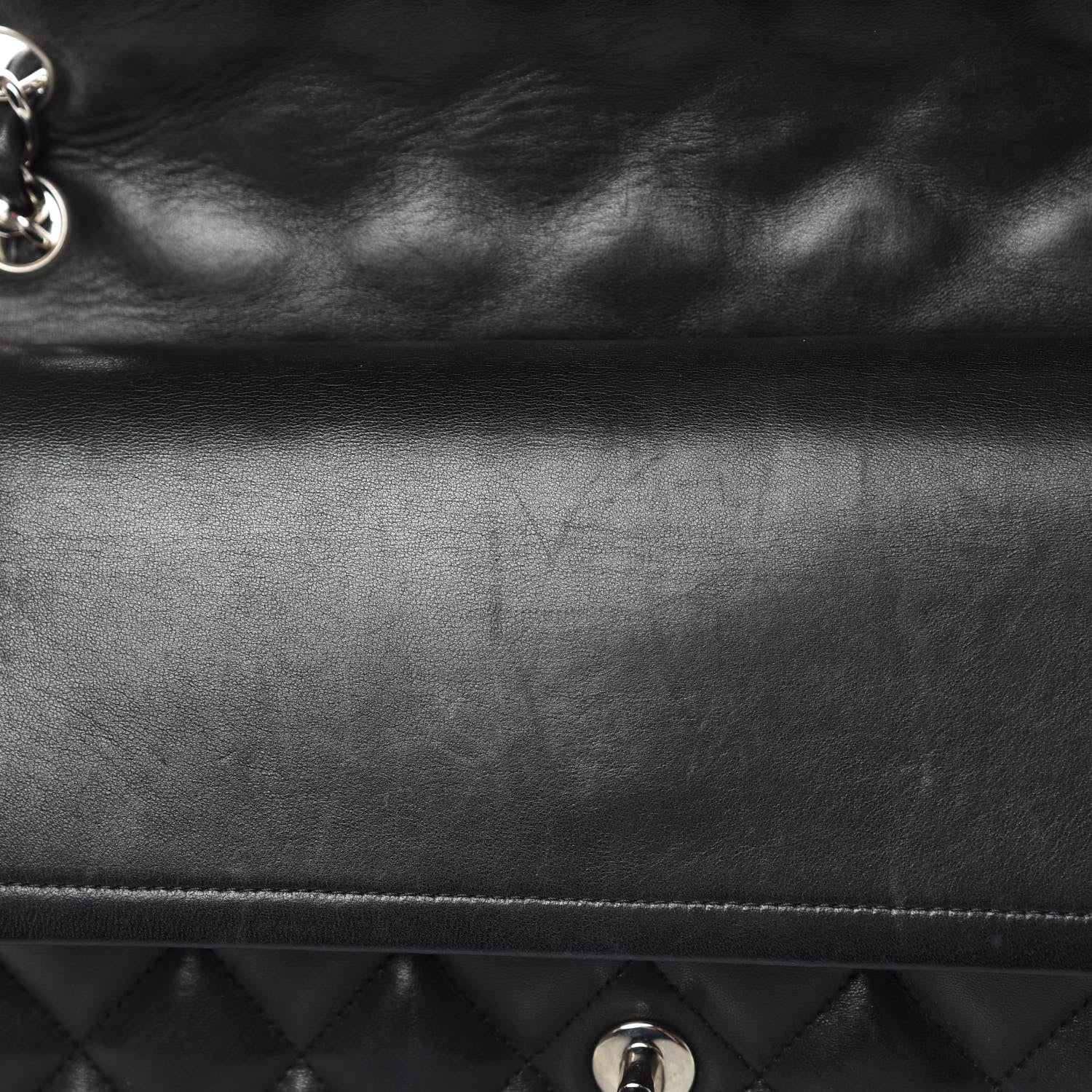 Chanel Lambskin Quilted Jumbo Double Flap Black 14 of 17
