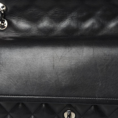 Chanel Lambskin Quilted Jumbo Double Flap Black 14 of 17