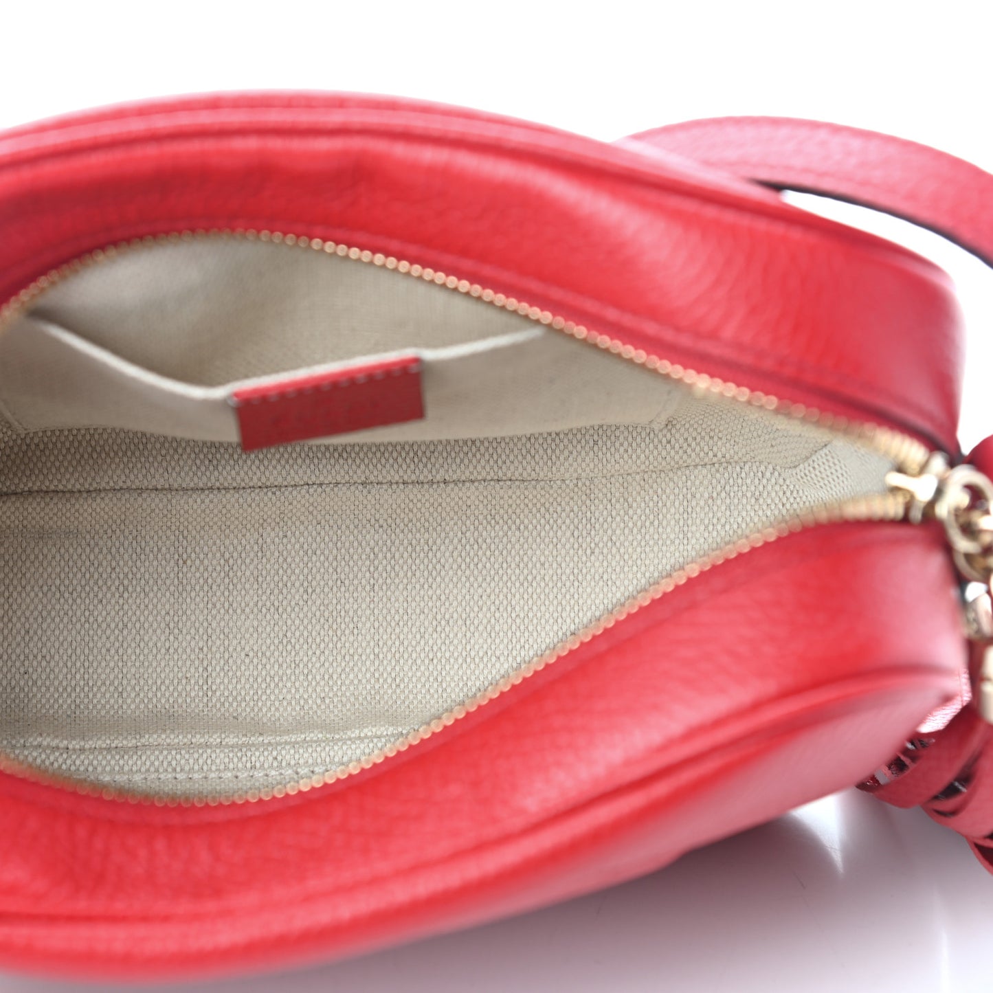 Pebbled Calfskin Small Soho Disco Bag Tabasco Red