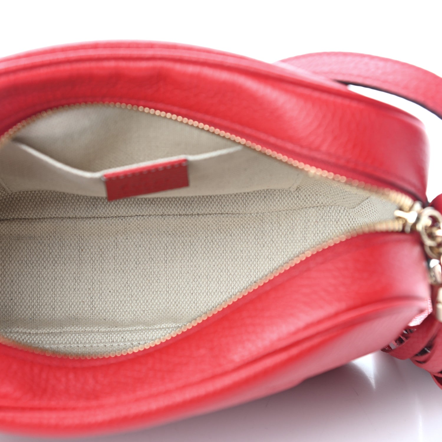 Gucci Pebbled Calfskin Small Soho Disco Bag Tabasco Red 5 of 9