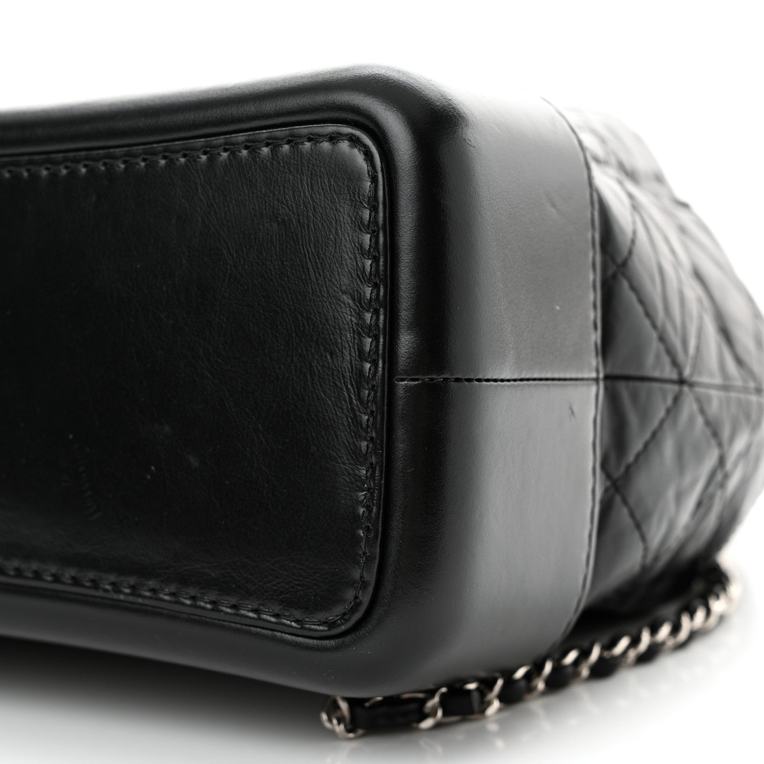 Chanel Aged Calfskin Quilted Gabrielle Backpack Black 10 of 10