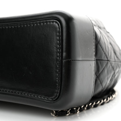 Chanel Aged Calfskin Quilted Gabrielle Backpack Black 10 of 10