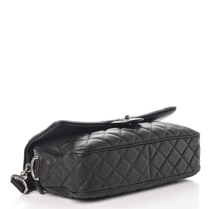 Chanel Grained Calfskin Quilted Medium Casual Rock Flap Black 4 of 10
