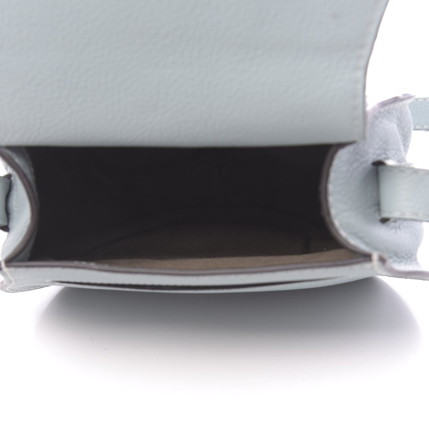 Calfskin Mini Marcie Round Crossbody Bag Faded Blue