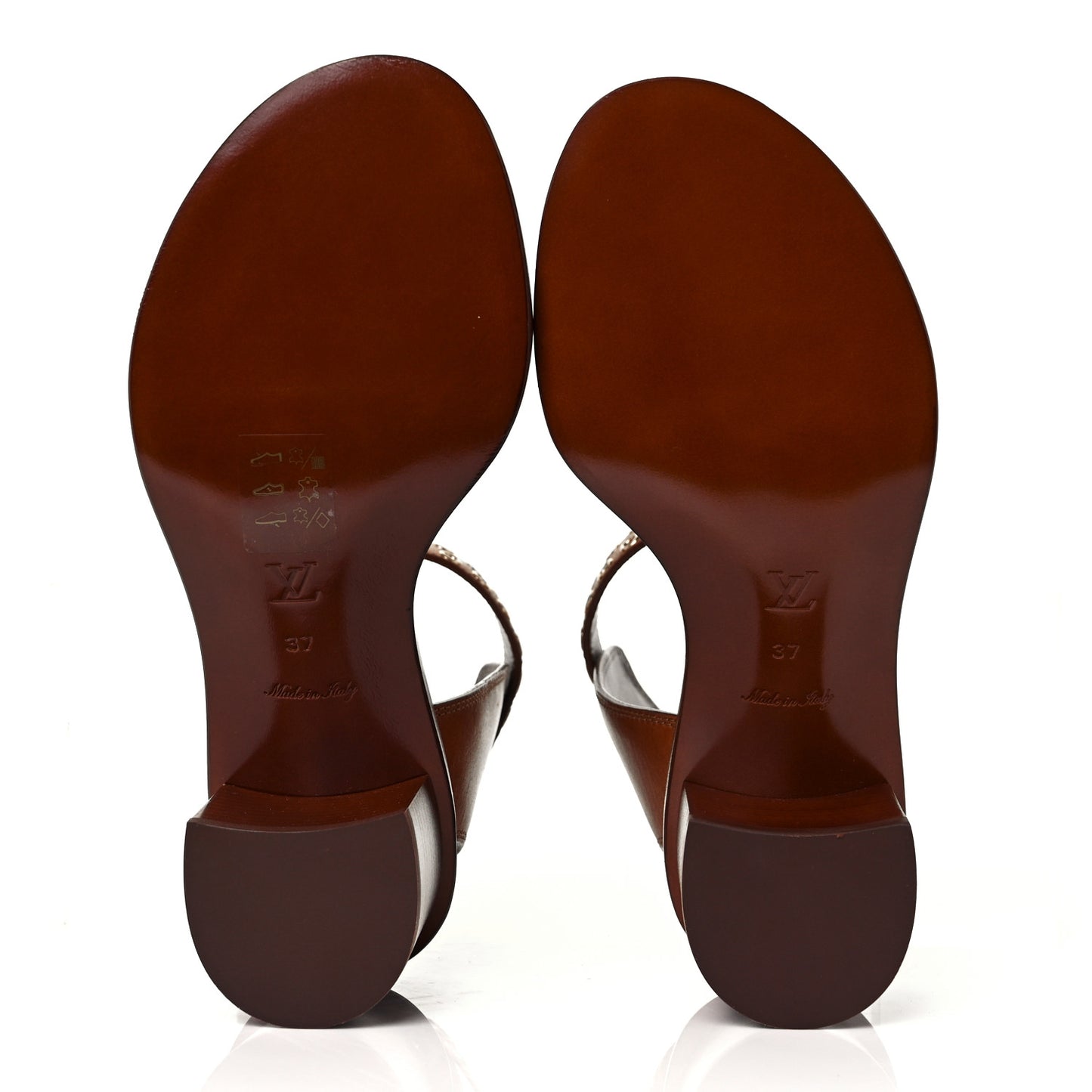 Calfskin Monogram Passenger Sandals 37 Cognac