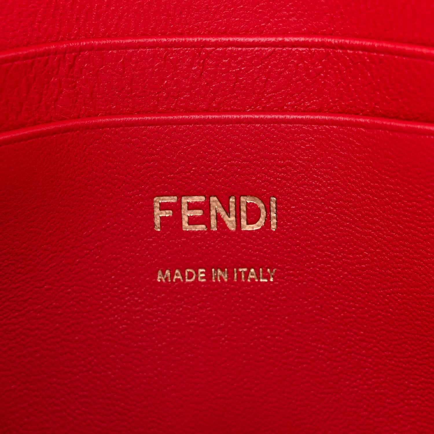 Fendi Nappa Apolo Mini Chain Baguette Red 6 of 12