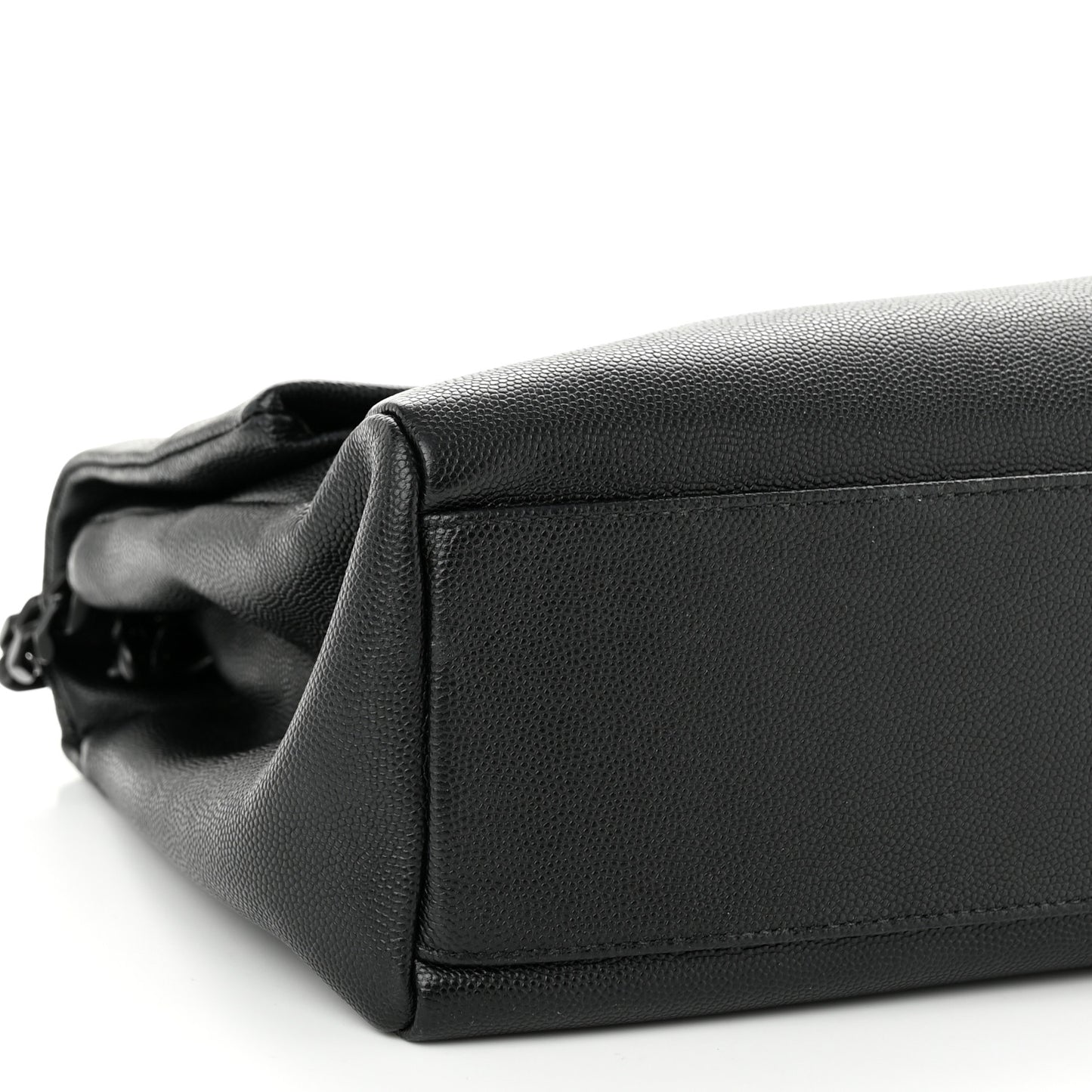 Grain De Poudre Medium West Hollywood Monogram Fold-Over Black