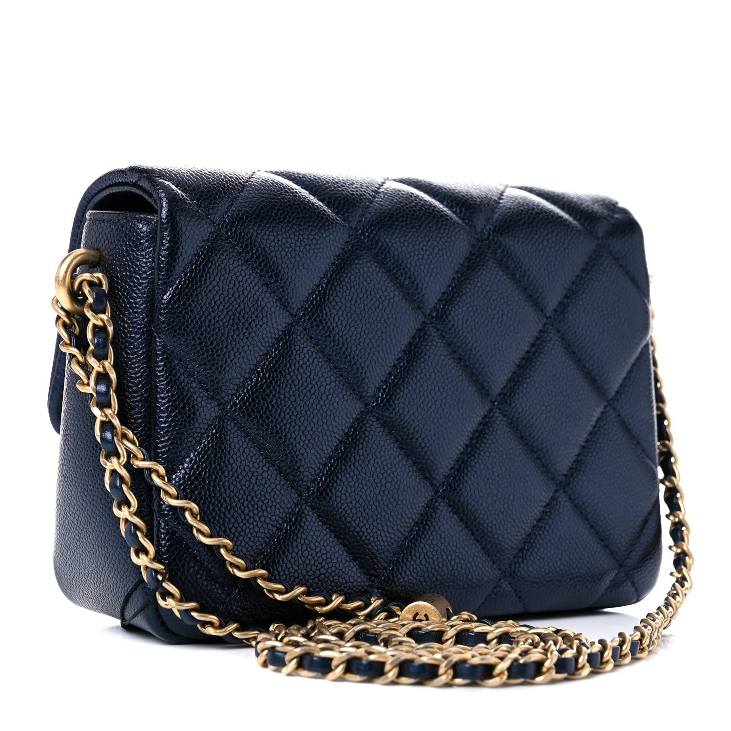 Chanel Iridescent Caviar Quilted Mini My Perfect Flap Dark Blue 3 of 10