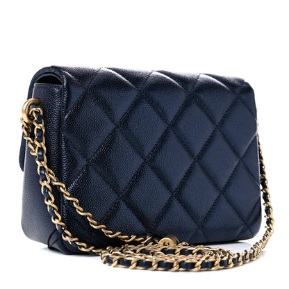 Chanel Iridescent Caviar Quilted Mini My Perfect Flap Dark Blue 3 of 10