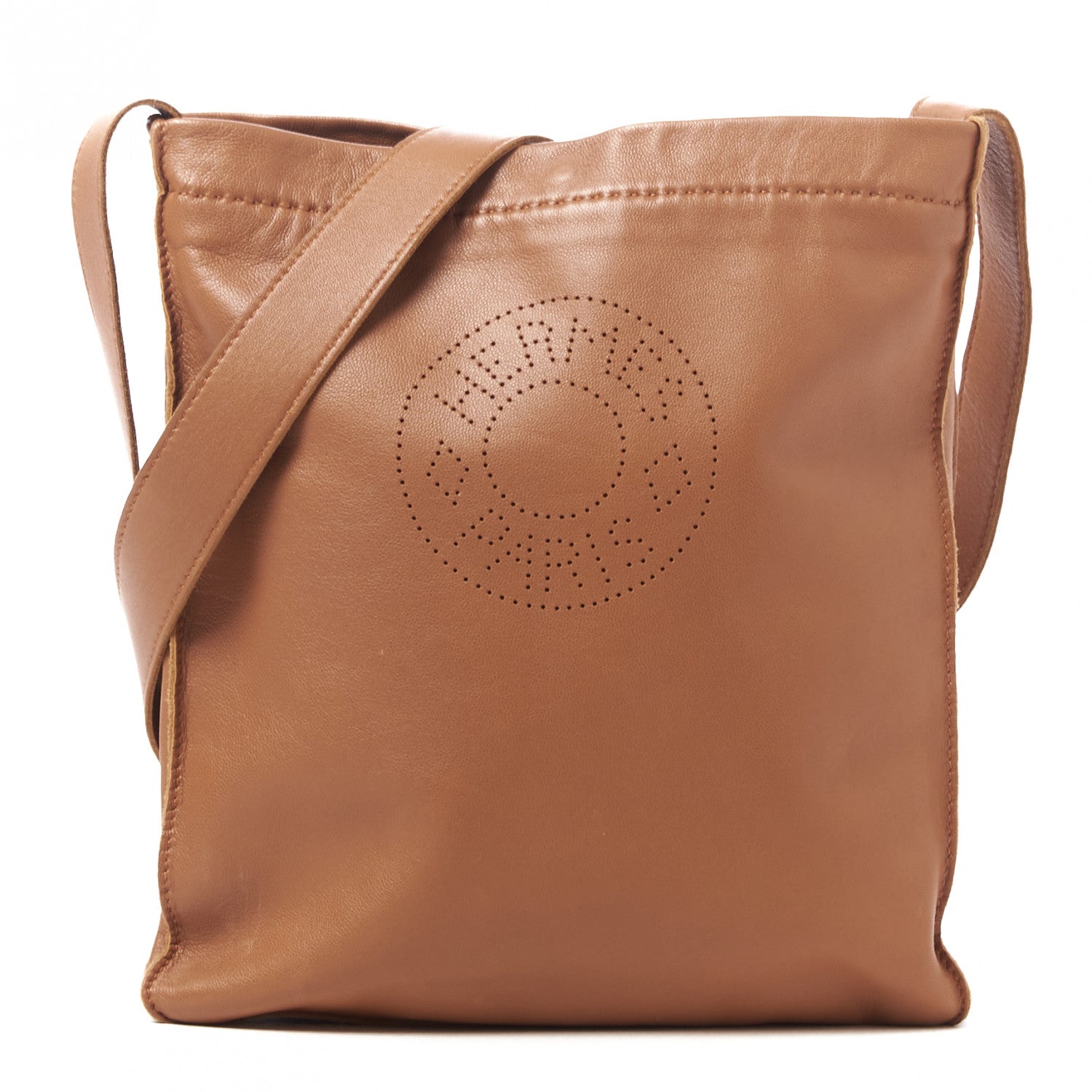 Hermes Lambskin Clou De Selle Pouch Gold 1 of 9