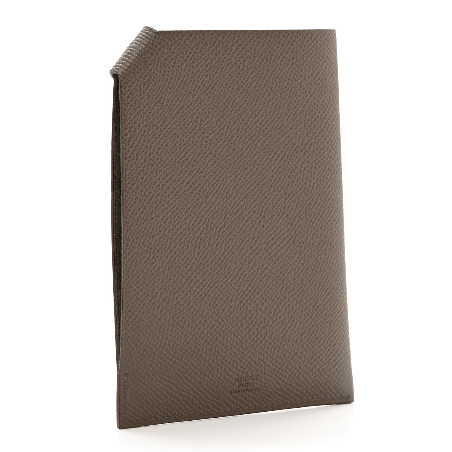 Hermes Epsom Tarmac Dot PM Passport Holder Etain Black 3 of 6