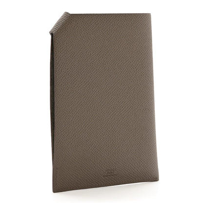 Hermes Epsom Tarmac Dot PM Passport Holder Etain Black 3 of 6