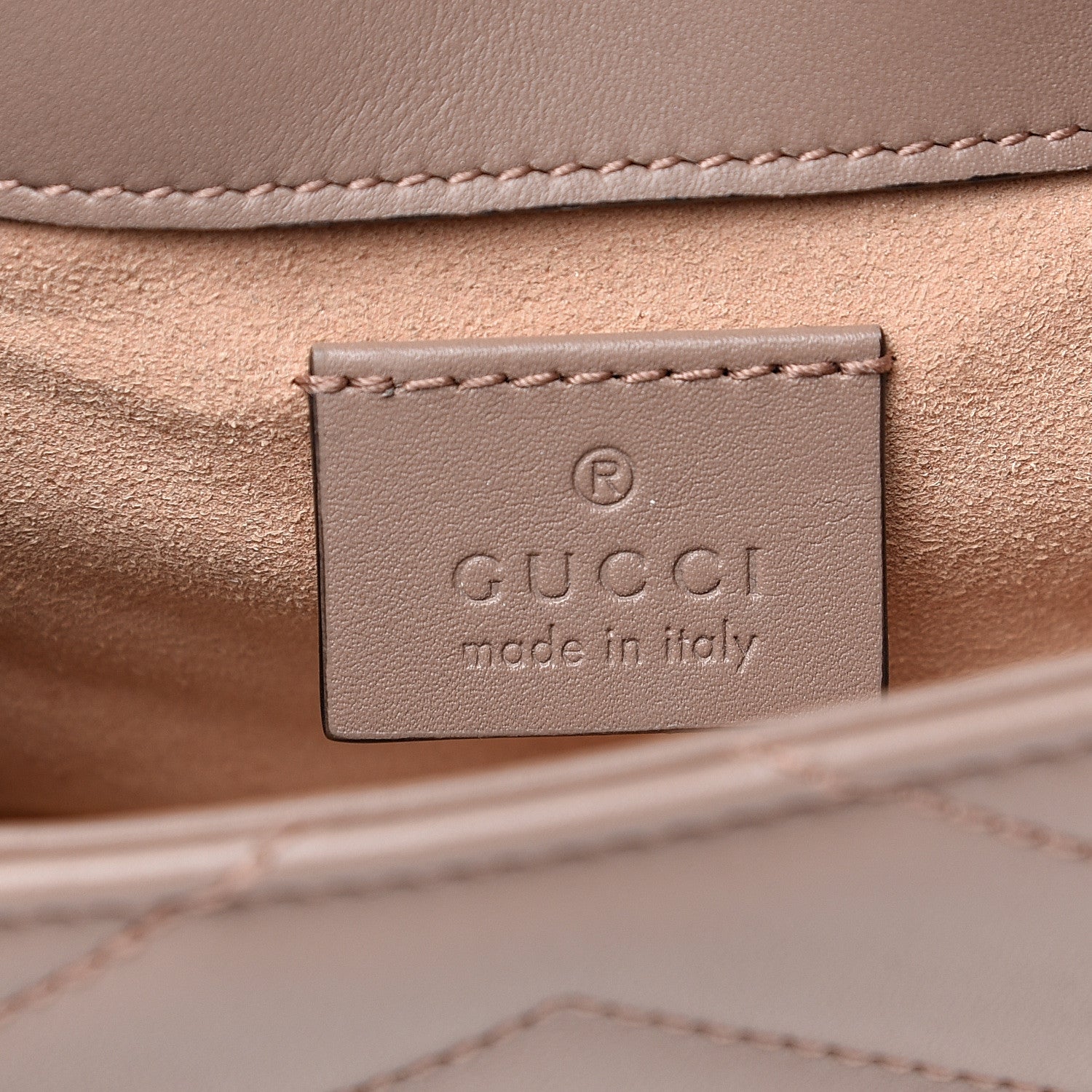 Gucci Calfskin Matelasse Super Mini GG Marmont Shoulder Bag Porcelain Rose 5 of 12