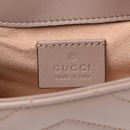 Gucci Calfskin Matelasse Super Mini GG Marmont Shoulder Bag Porcelain Rose 5 of 12