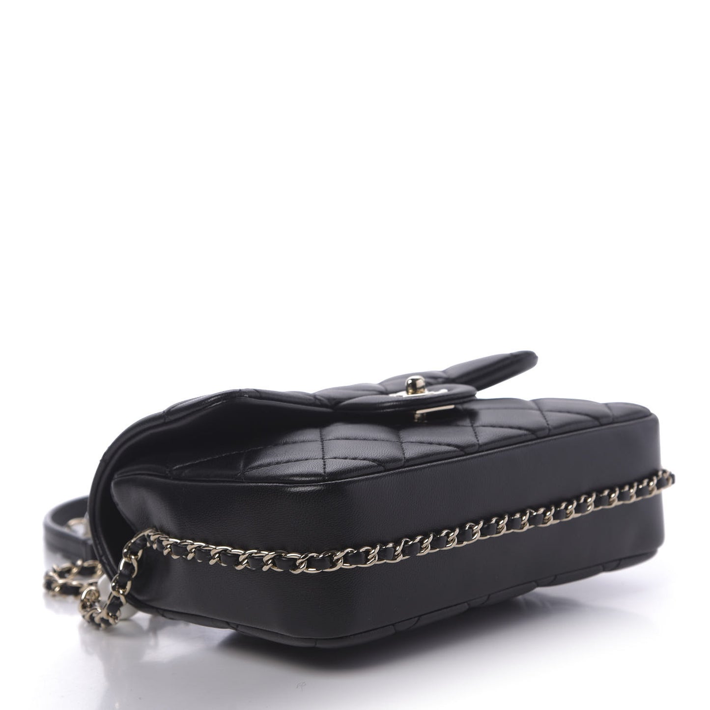 Lambskin Quilted Small My Precious Flap Black