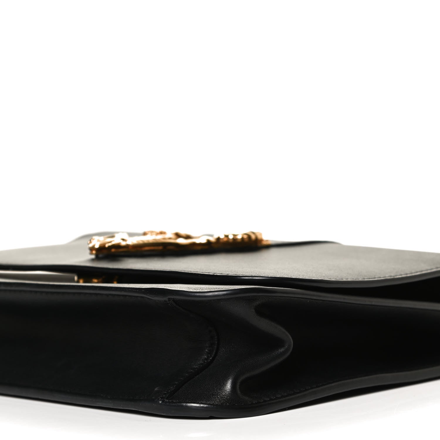 Versace Vitello Barocco Virtus Top Handle Shoulder Bag Black 6 of 17