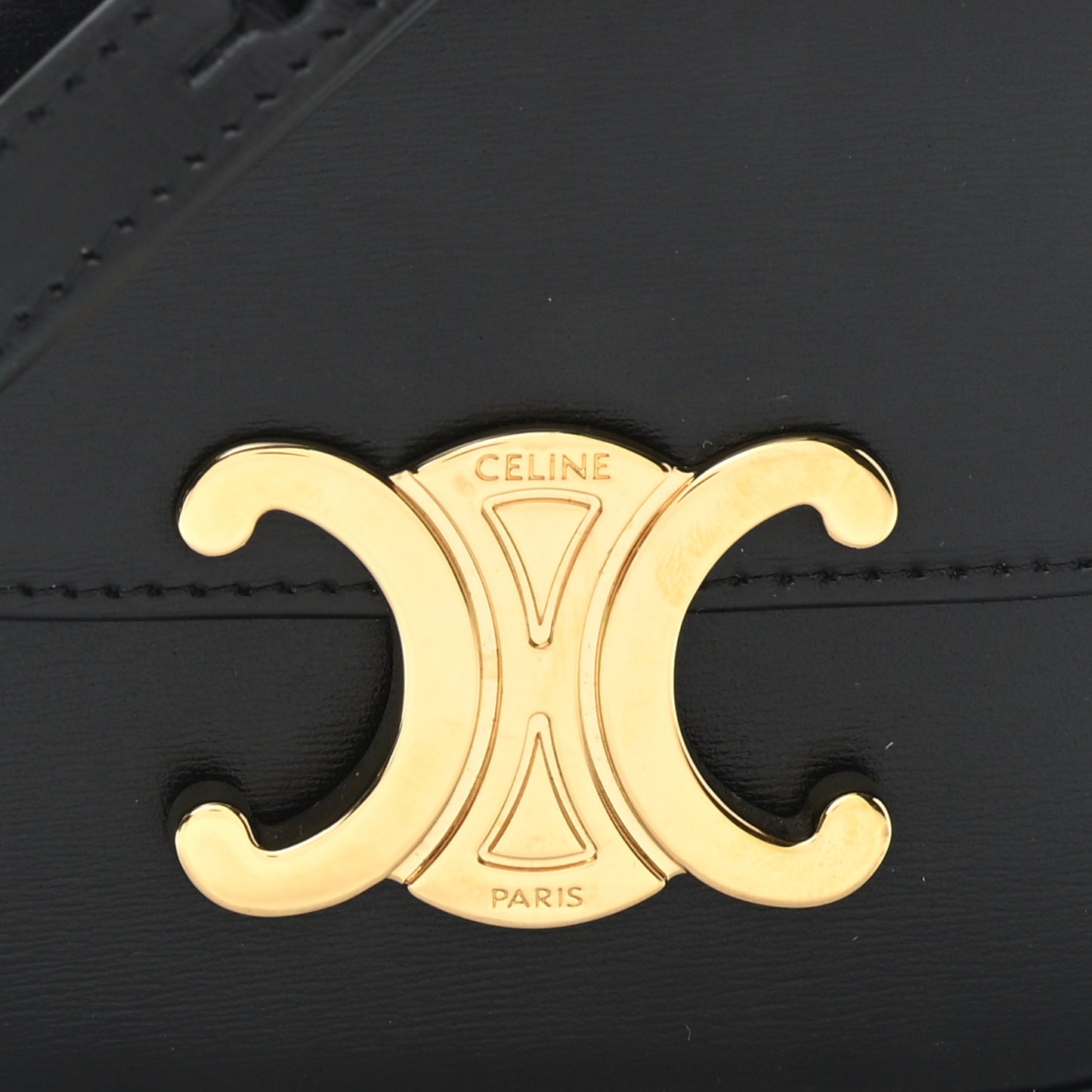 Shiny Calfskin Mini Triomphe Black