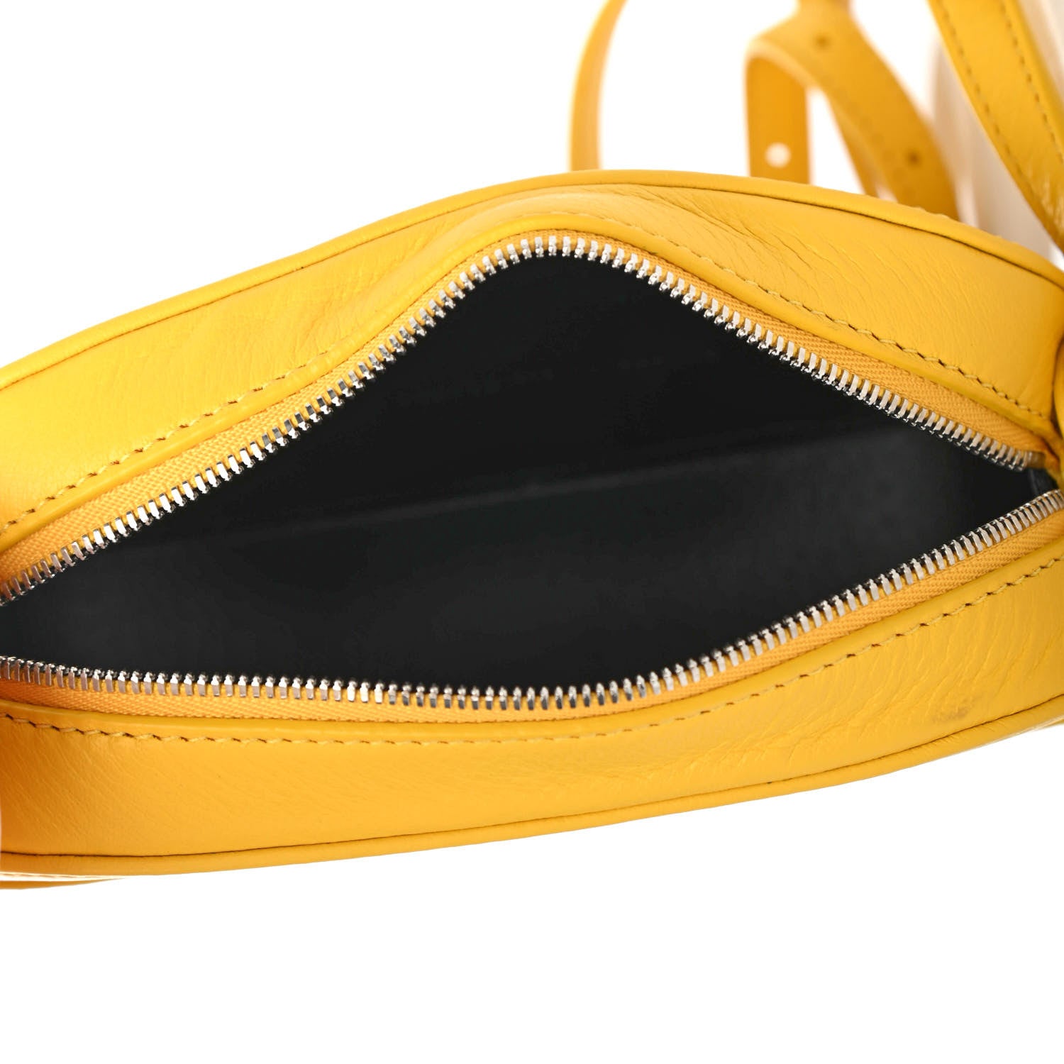 Balenciaga Calfskin Logo XS Everyday Camera Bag Yellow Black 4 of 4