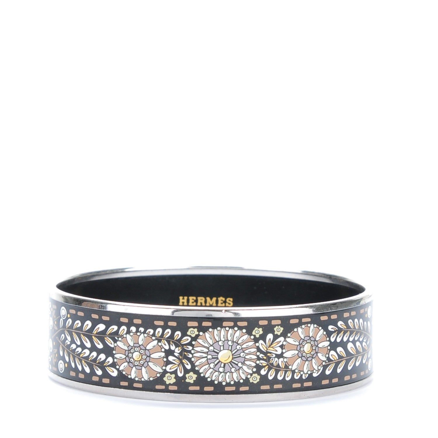 Hermes Enamel Printed Wide Bracelet 70 1 of 5