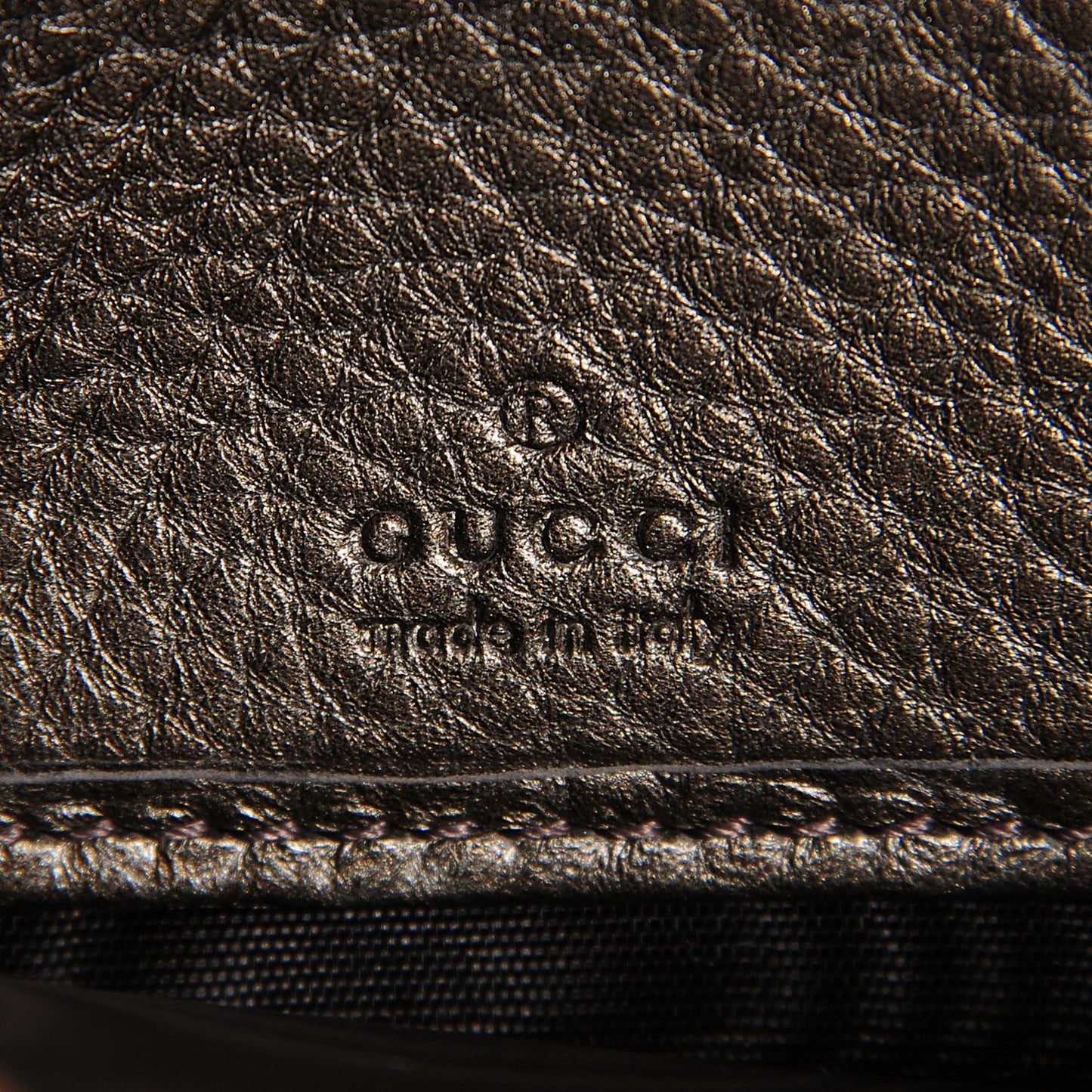 Metallic Pebbled Calfskin Soho Zip Around Wallet Sasso