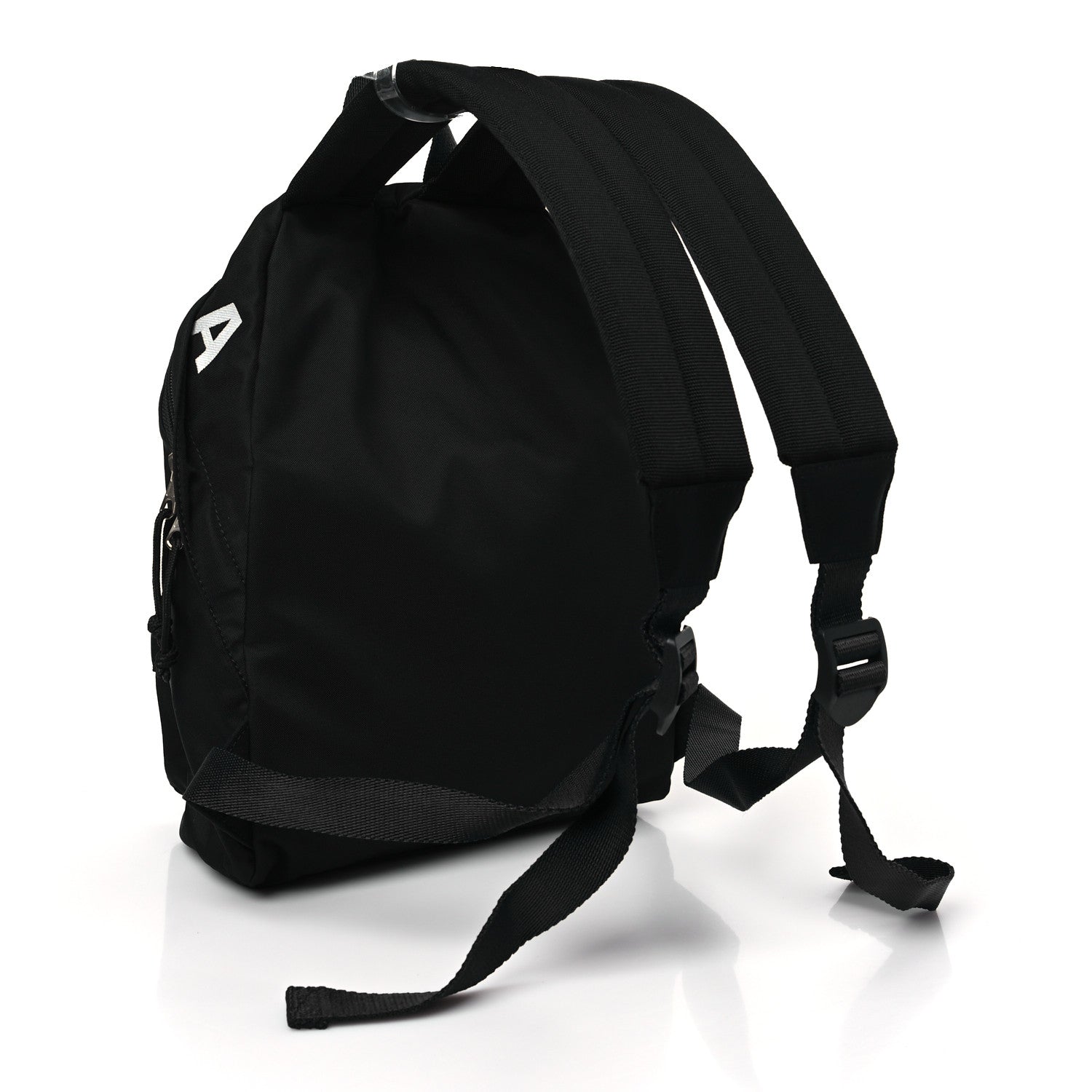 Balenciaga Sport Nylon Logo Embroidered S Wheel Backpack Black 3 of 8