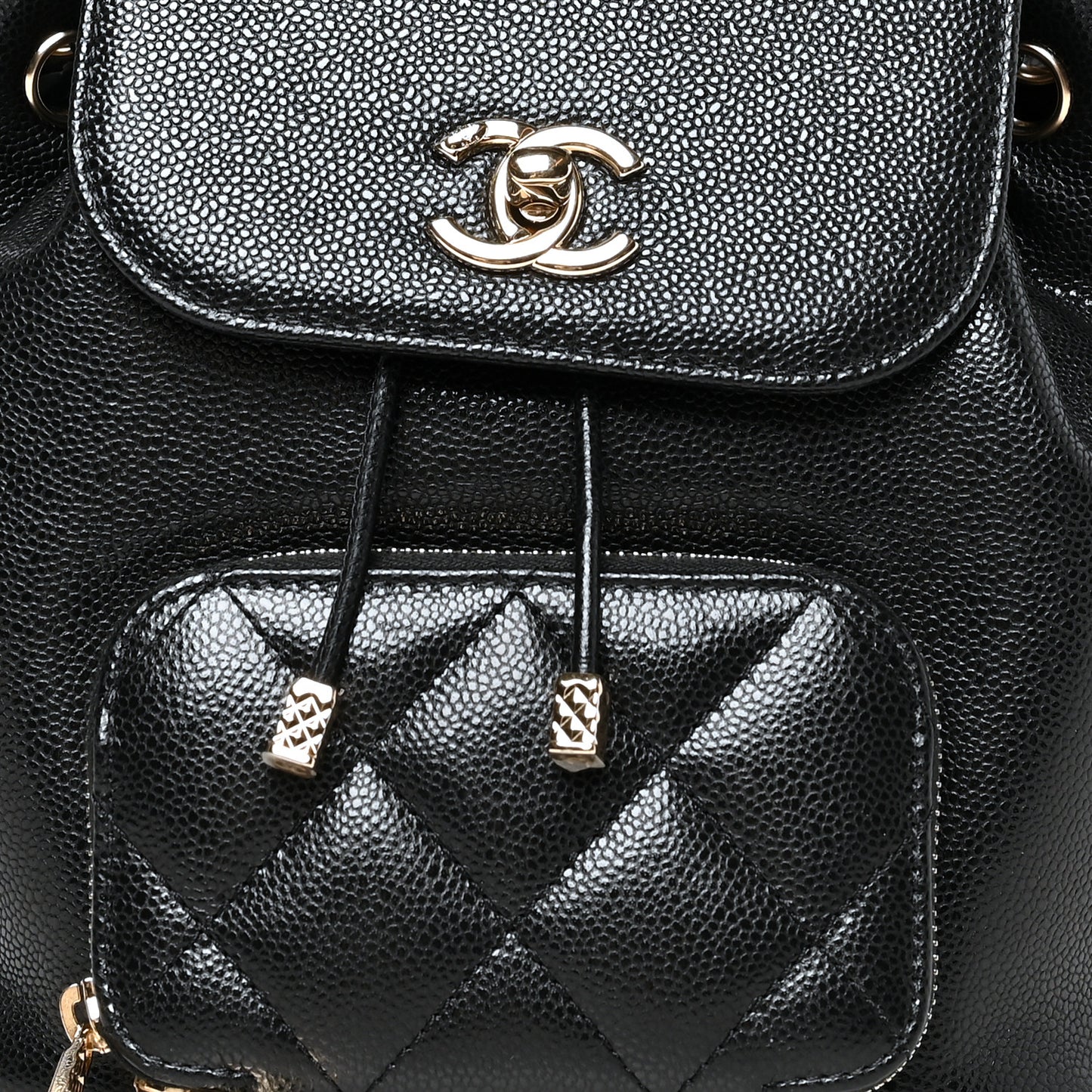 Caviar Quilted Mini Business Affinity Backpack Black