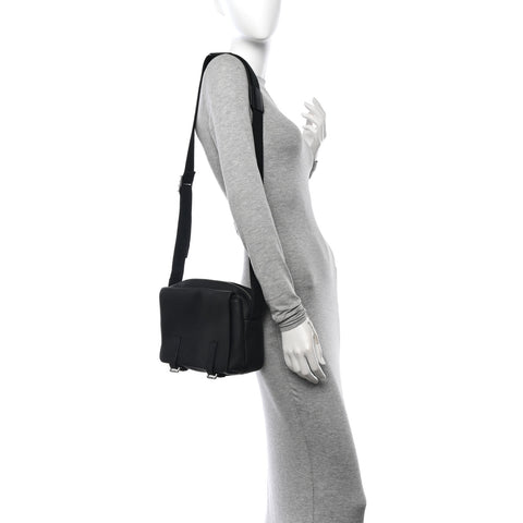 Soft Grained Calfskin XS Military Messenger Bag Black