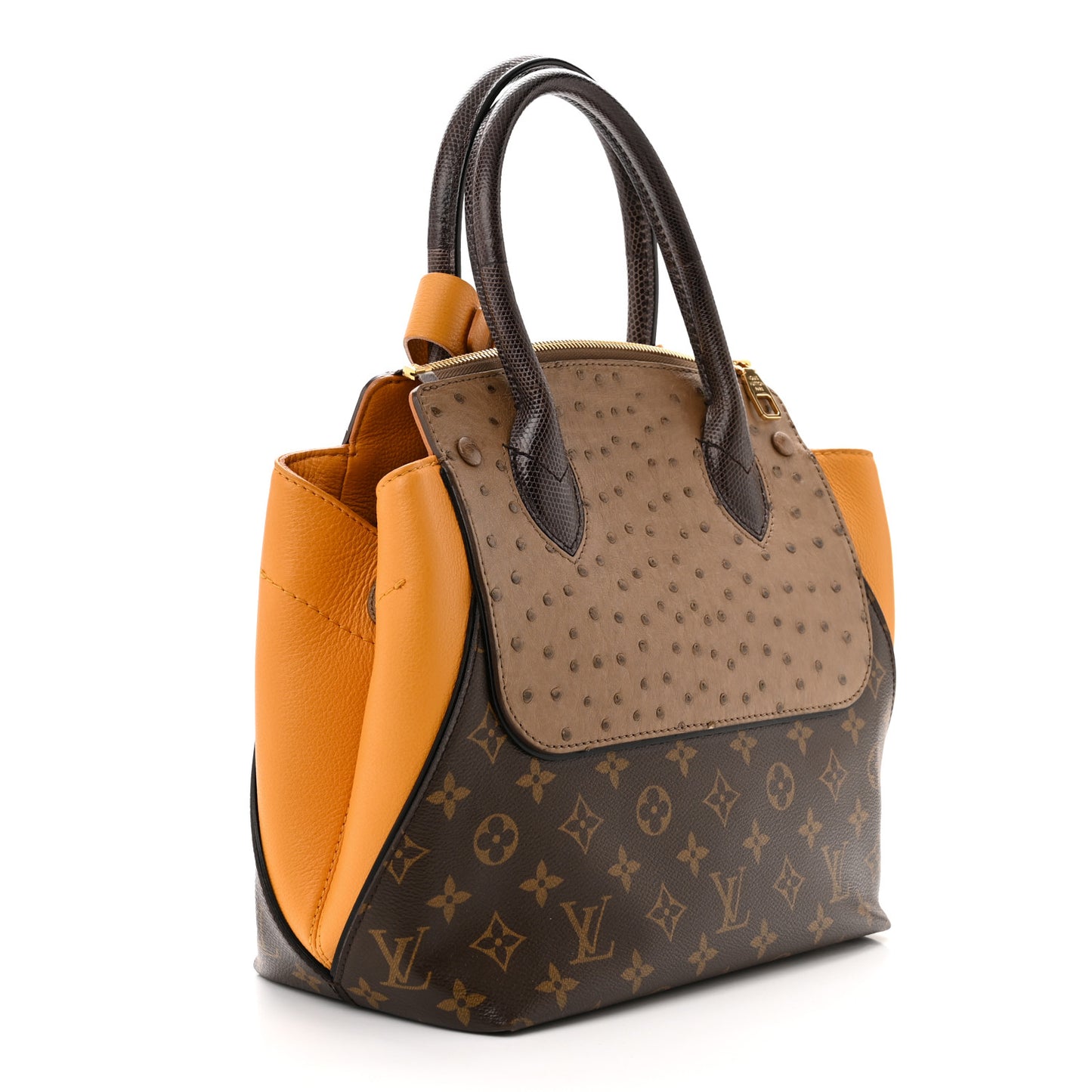 Monogram Ostrich Lizard Majestueux PM Yellow