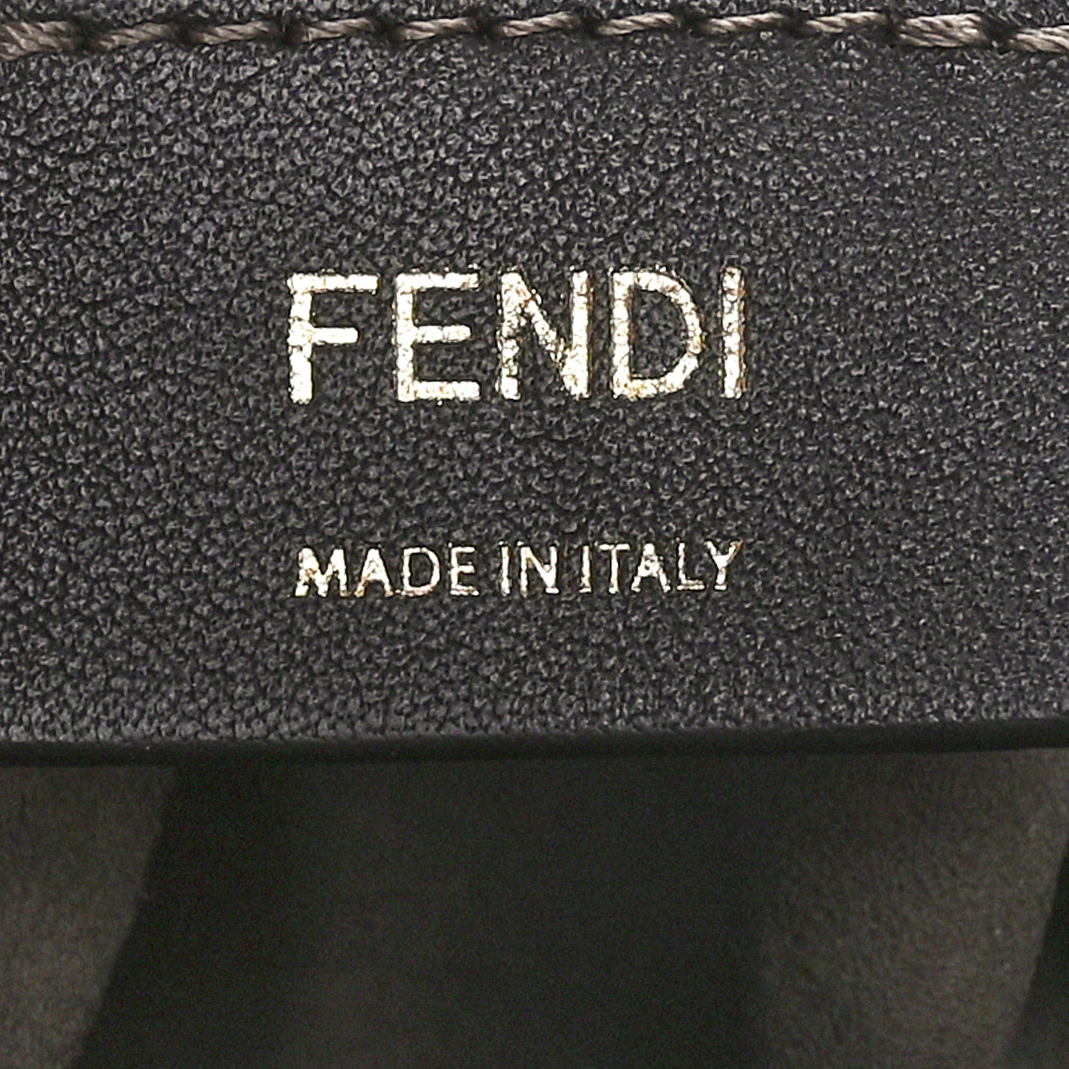 Fendi Vitello Liberty F is Fendi Bi-Color FF 1974 Embossed Mini Mon Tresor Bucket Bag Maya Black 7 of 10