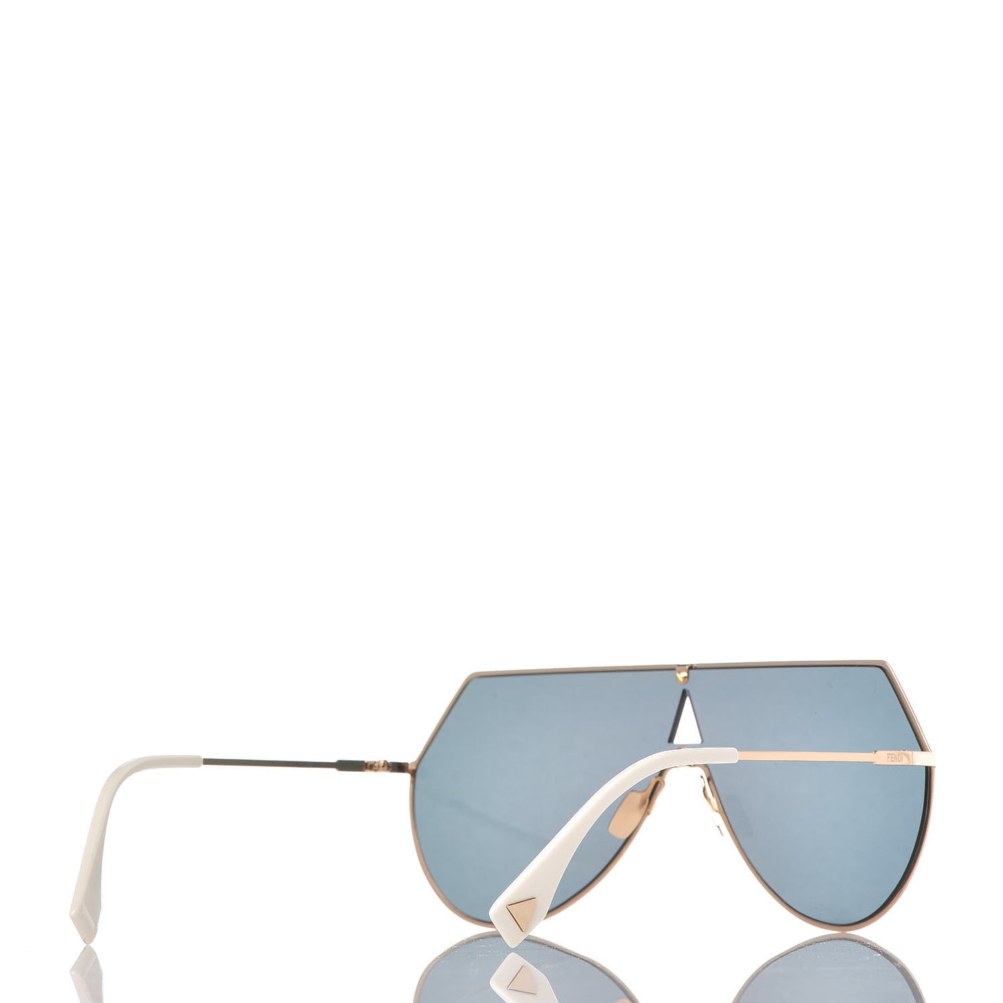 Metal Mirrored Eyeline Sunglasses FF 0193/S Matte Gold