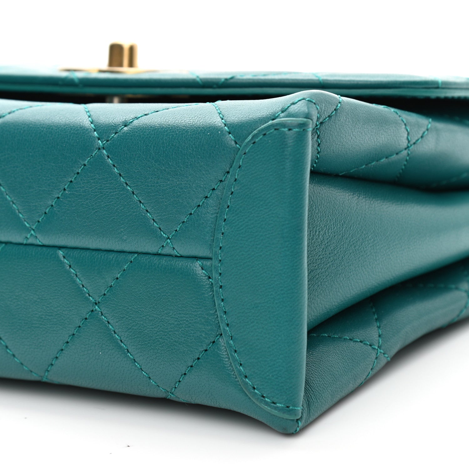Chanel Lambskin Quilted Small Trendy Spirit Top Handle Bag Green 11 of 12