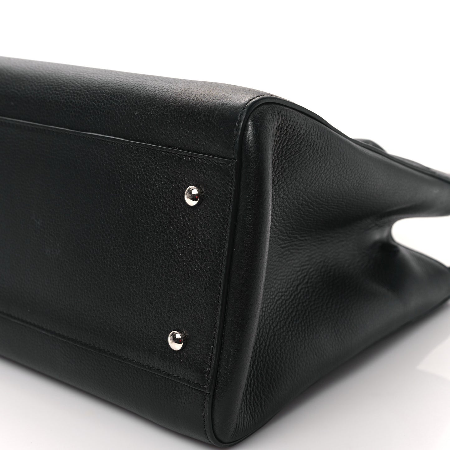 Grained Calfskin Medium Neo Executive Shopper Tote Black