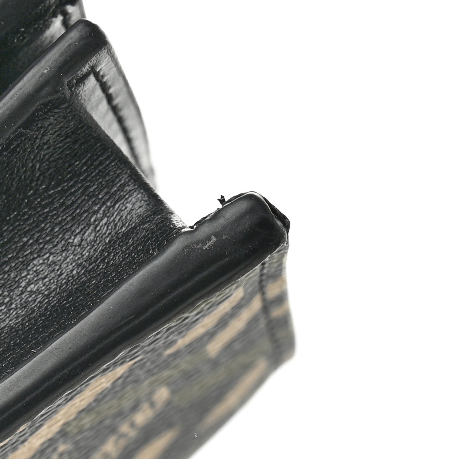 Versace Coated Canvas La Greca Signature Print Virtus Bifold Wallet  Black Khaki 7 of 9