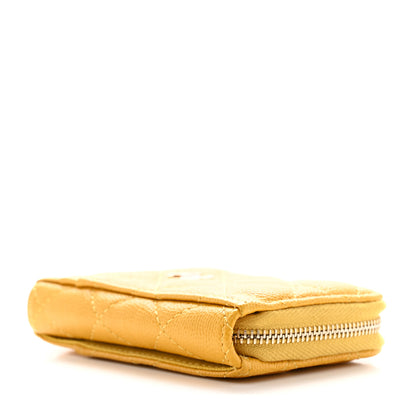 Chanel Caviar Quilted Zip Card Holder Yellow 4 of 7