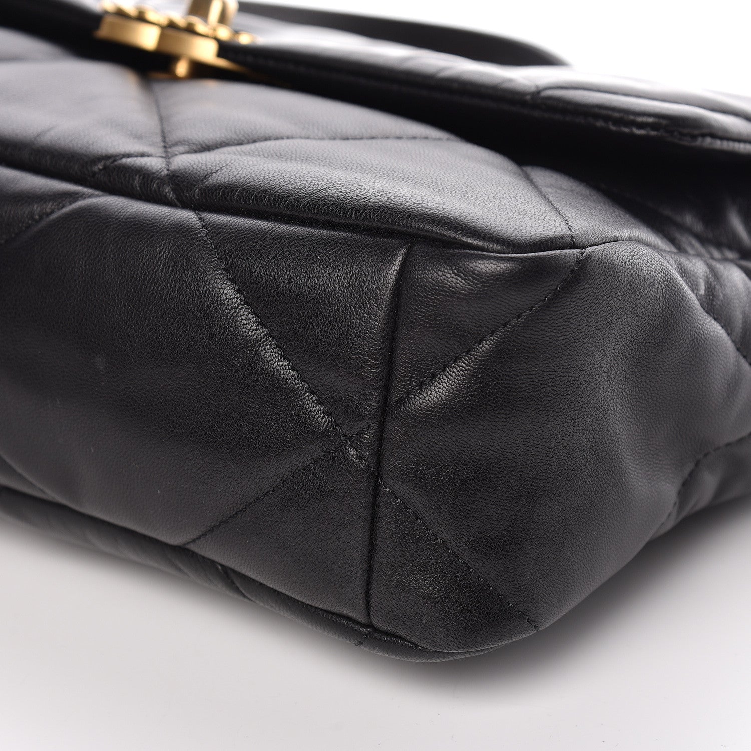 Chanel Lambskin Quilted Large 19 Flap Black 9 of 12