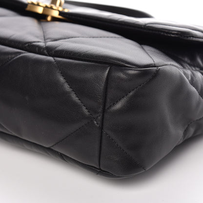 Chanel Lambskin Quilted Large 19 Flap Black 9 of 12