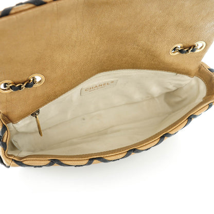 Chanel Calfskin Small Canebiers Net Flap Dark Gold 7 of 11