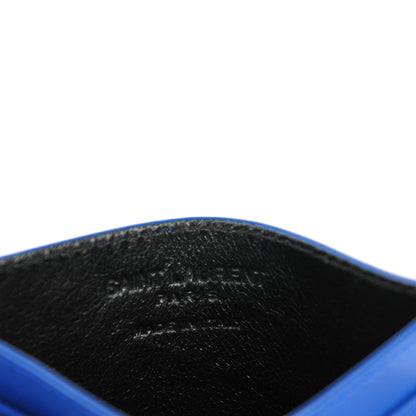 Saint Laurent Calfskin Credit Card Case Blue Majorelle 5 of 6