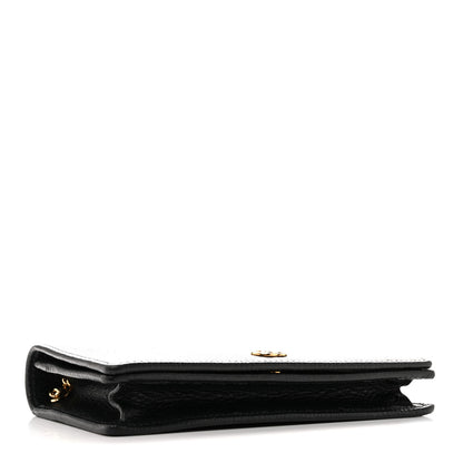 Gucci Dollar Calfskin Mini GG Marmont Chain Wallet Black 4 of 14