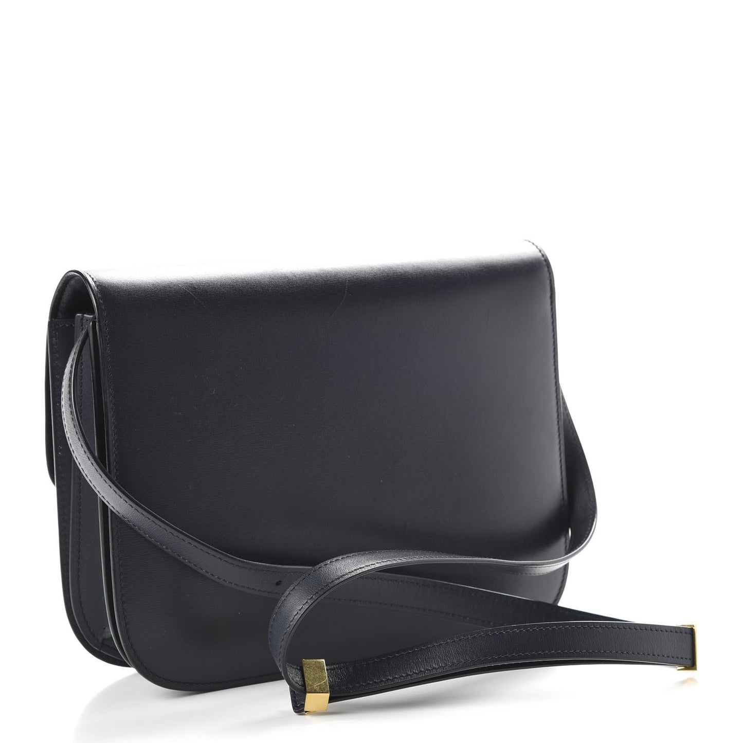 Box Calfskin Medium Classic Box Flap Bag Navy