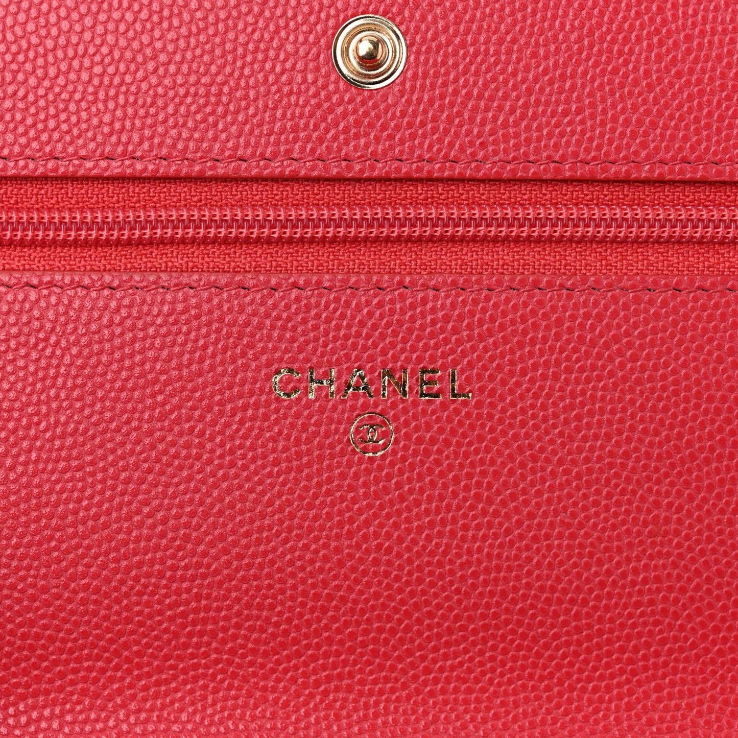 Caviar Quilted Wallet on Chain WOC Dark Pink