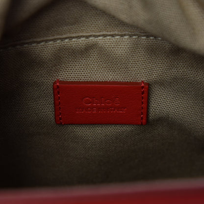Chloe Smooth Calfskin Mini Roy Bucket Bag Plaid Red 7 of 12