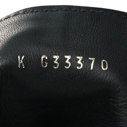 Chanel Goatskin Calfskin CC Short Boots 38.5 Black White 6 of 9