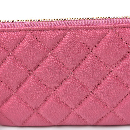 Chanel Iridescent Caviar Quilted Small Cosmetic Case Pink 8 of 9